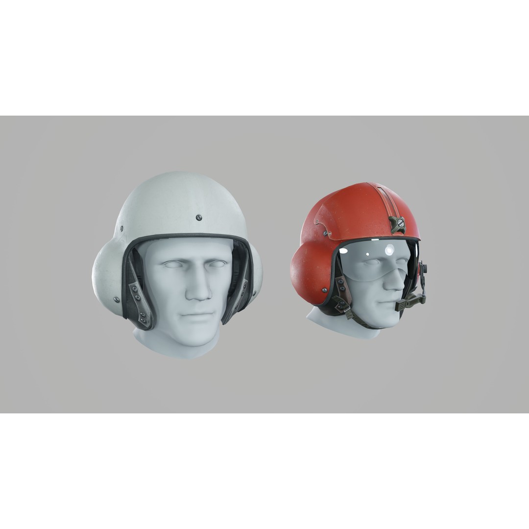 Gentex SPH4 Flight Helmet 3D Model – Low Poly Game Asset, PBR Textures - View 18