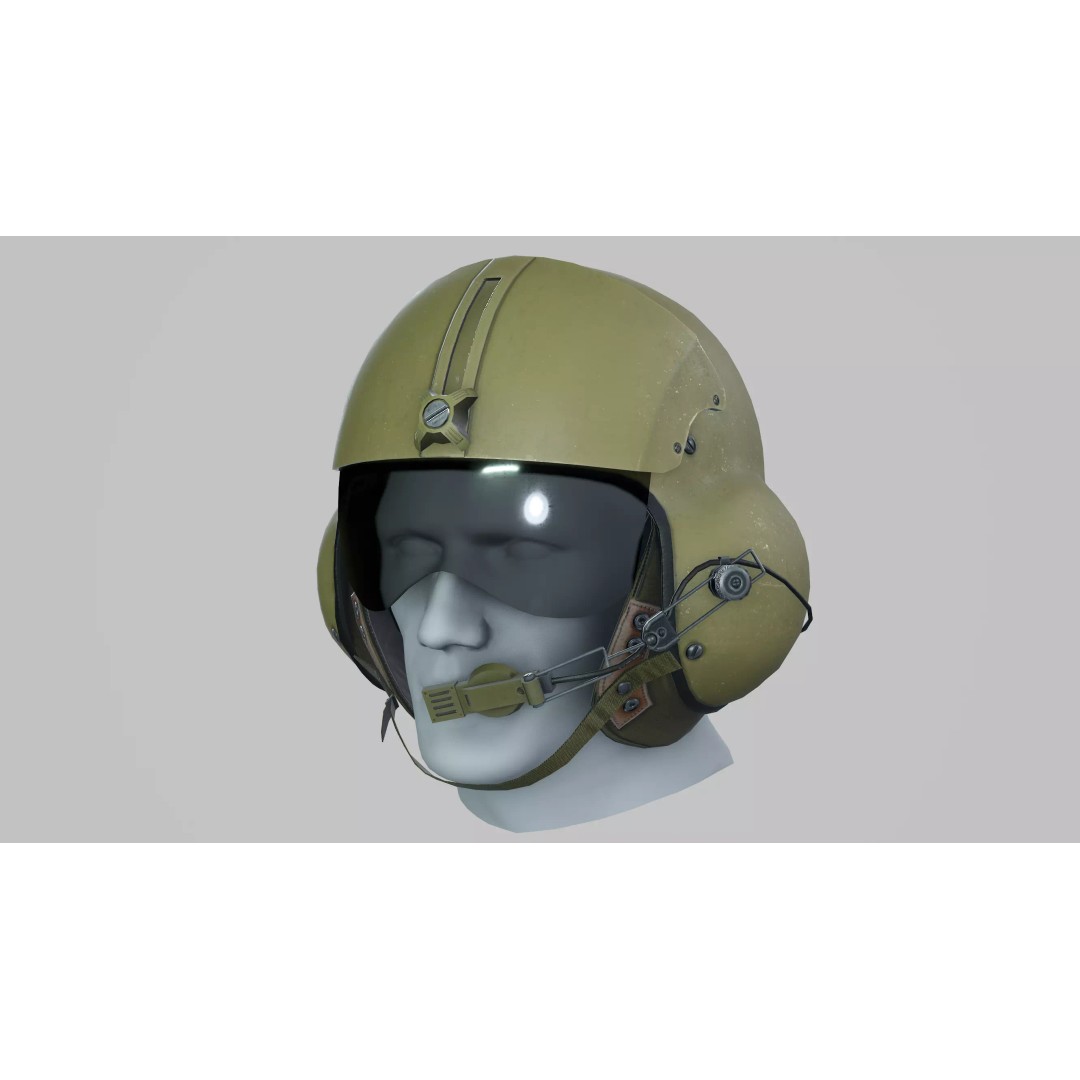 Gentex SPH4 Flight Helmet 3D Model – Low Poly Game Asset, PBR Textures - View 2