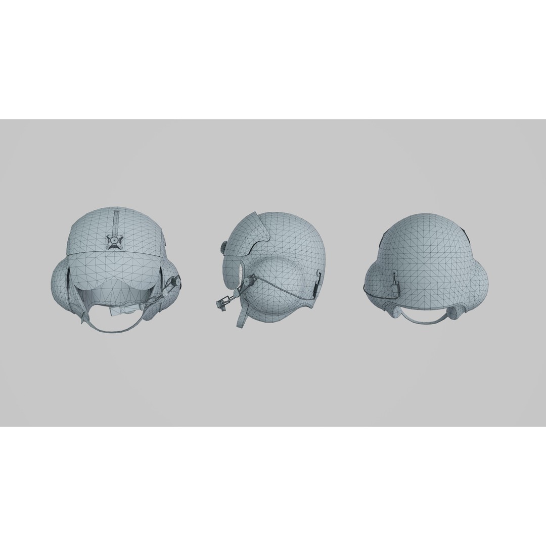 Gentex SPH4 Flight Helmet 3D Model – Low Poly Game Asset, PBR Textures - View 5