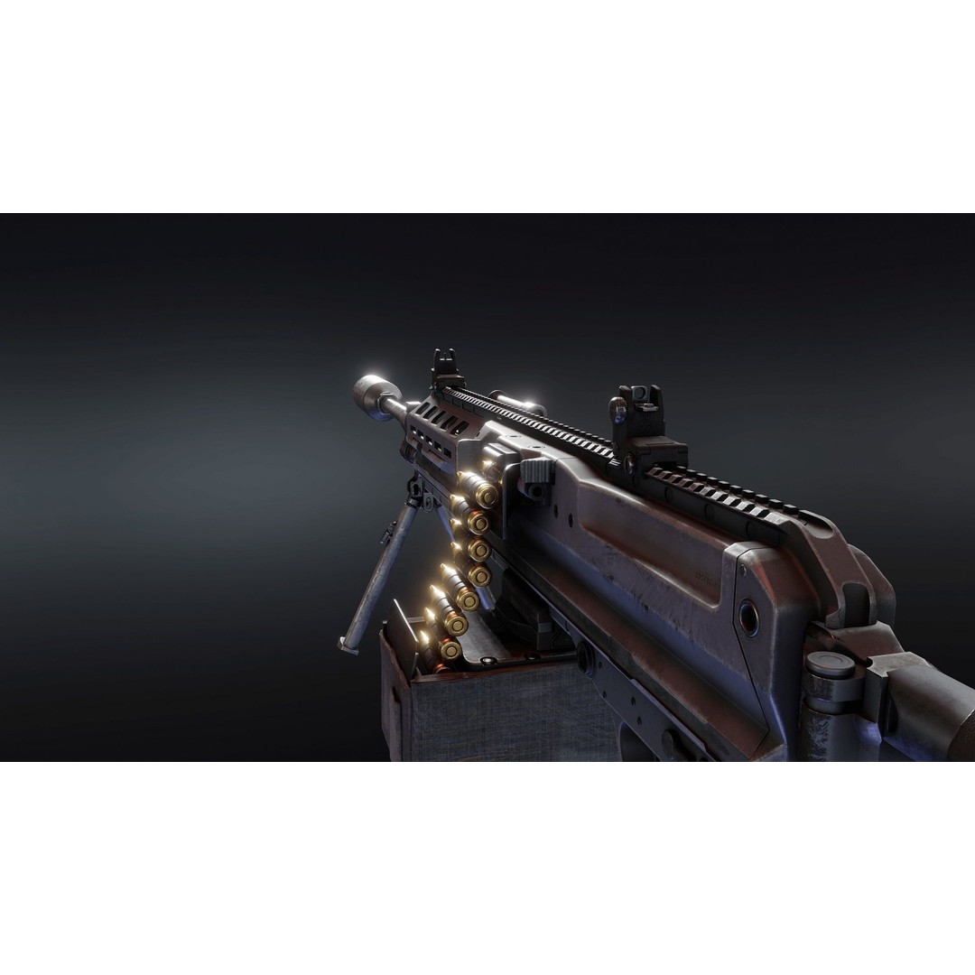 Sig MG338 3D Model – Low Poly Rigged Light Machine Gun, FBX - View 4