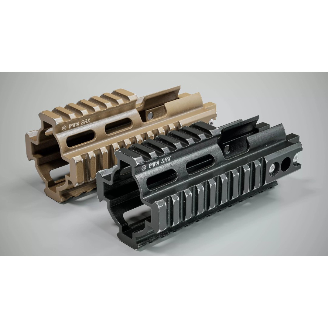 FN SCAR Tactical Handguard 3D Model – Low Poly Game Asset, FBX, PBR - View 10