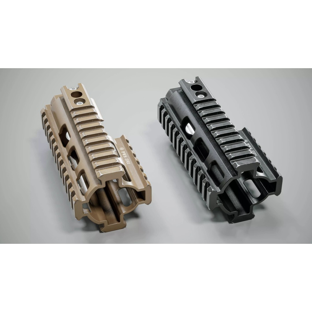 FN SCAR Tactical Handguard 3D Model – Low Poly Game Asset, FBX, PBR - View 12