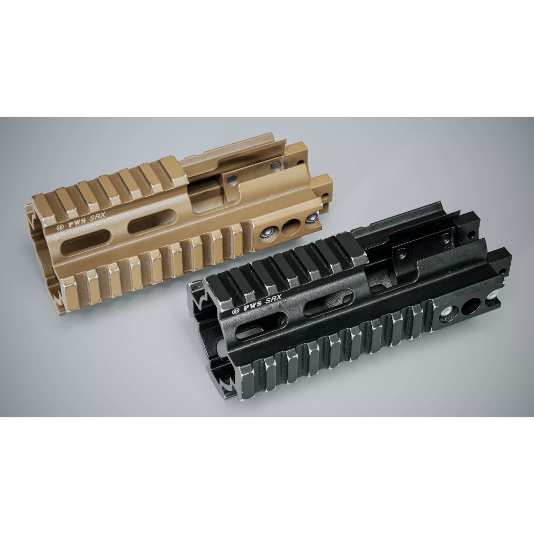 FN SCAR Tactical Handguard 3D Model – Low Poly Game Asset, FBX, PBR - View 3