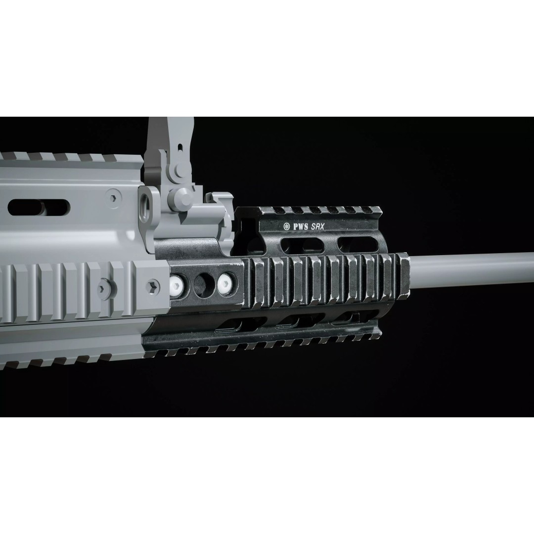 FN SCAR Tactical Handguard 3D Model – Low Poly Game Asset, FBX, PBR - View 6