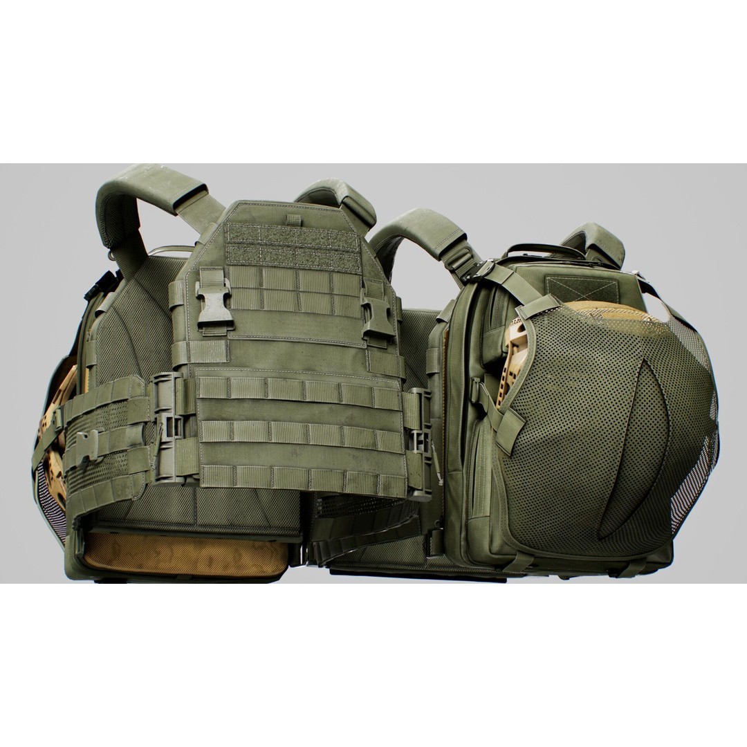 TYR Tactical PICO DSX Assaulter Plate Carrier 3D Model – Low Poly Game Ready FBX