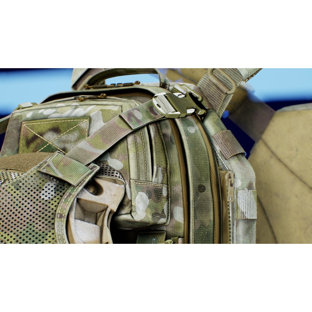 TYR Tactical PICO DSX Assaulter Plate Carrier 3D Model – Low Poly Game Ready FBX - View 10