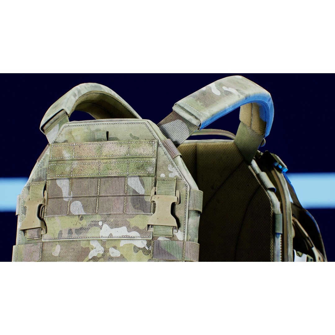 TYR Tactical PICO DSX Assaulter Plate Carrier 3D Model – Low Poly Game Ready FBX - View 11
