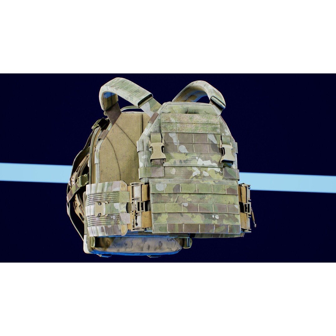 TYR Tactical PICO DSX Assaulter Plate Carrier 3D Model – Low Poly Game Ready FBX - View 13