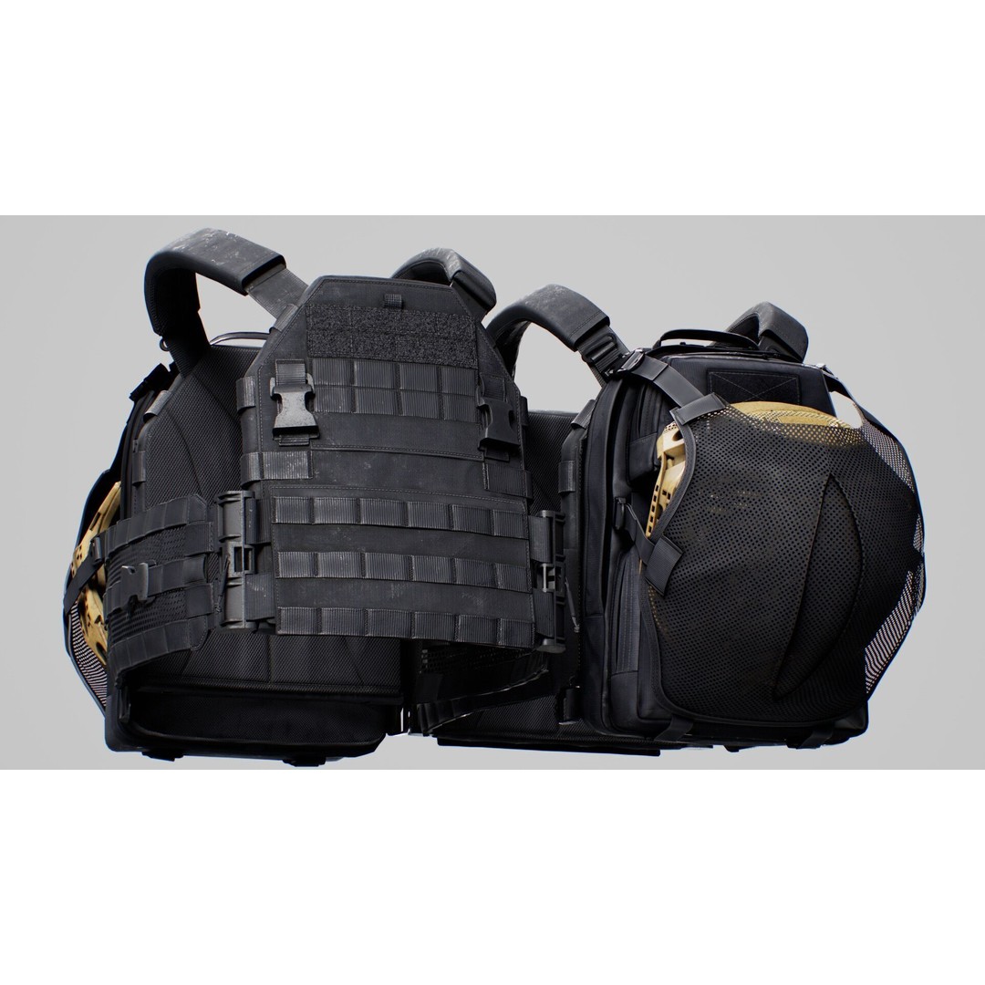 TYR Tactical PICO DSX Assaulter Plate Carrier 3D Model – Low Poly Game Ready FBX - View 14