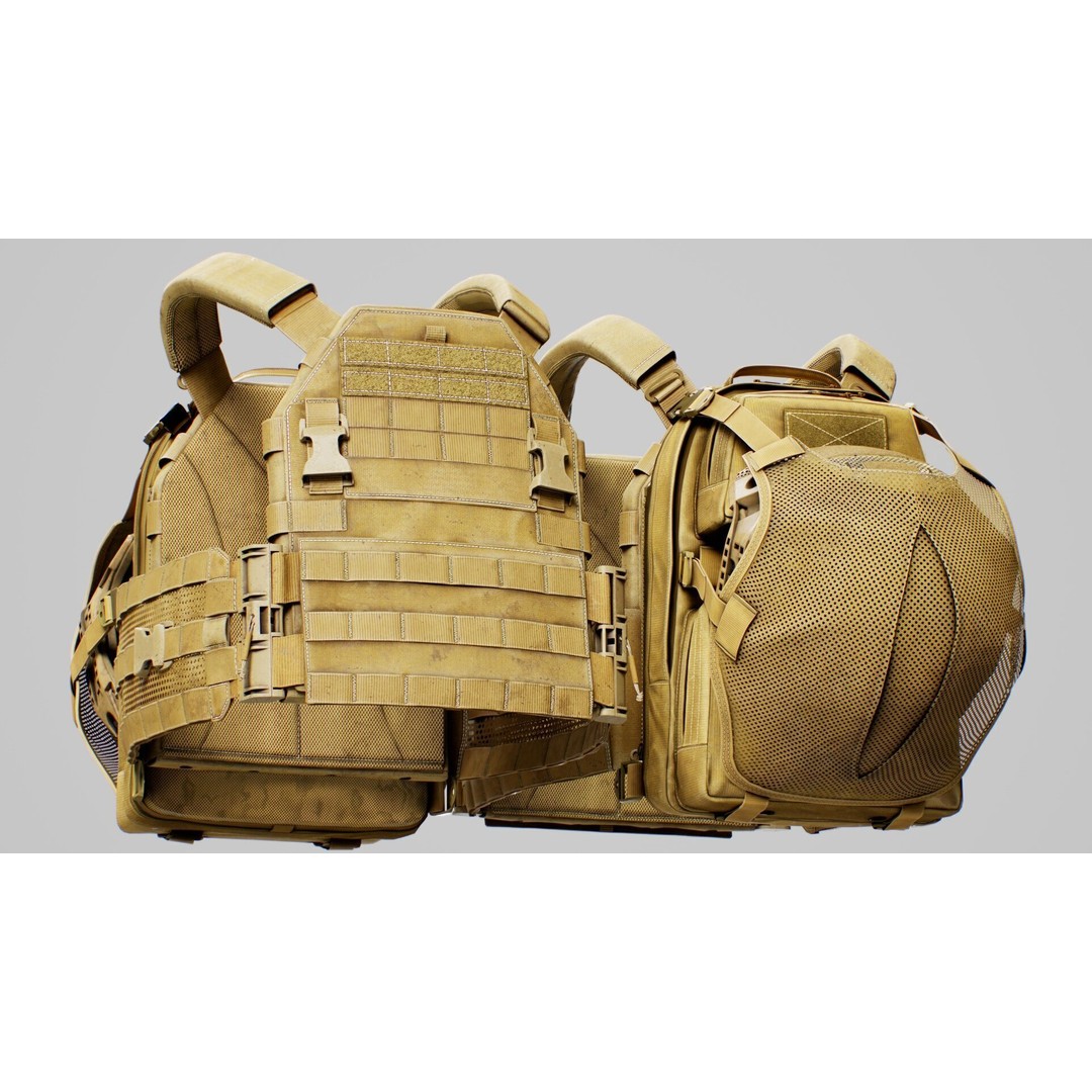 TYR Tactical PICO DSX Assaulter Plate Carrier 3D Model – Low Poly Game Ready FBX - View 15