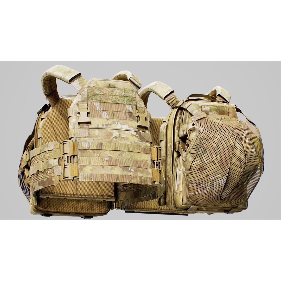 TYR Tactical PICO DSX Assaulter Plate Carrier 3D Model – Low Poly Game Ready FBX - View 16