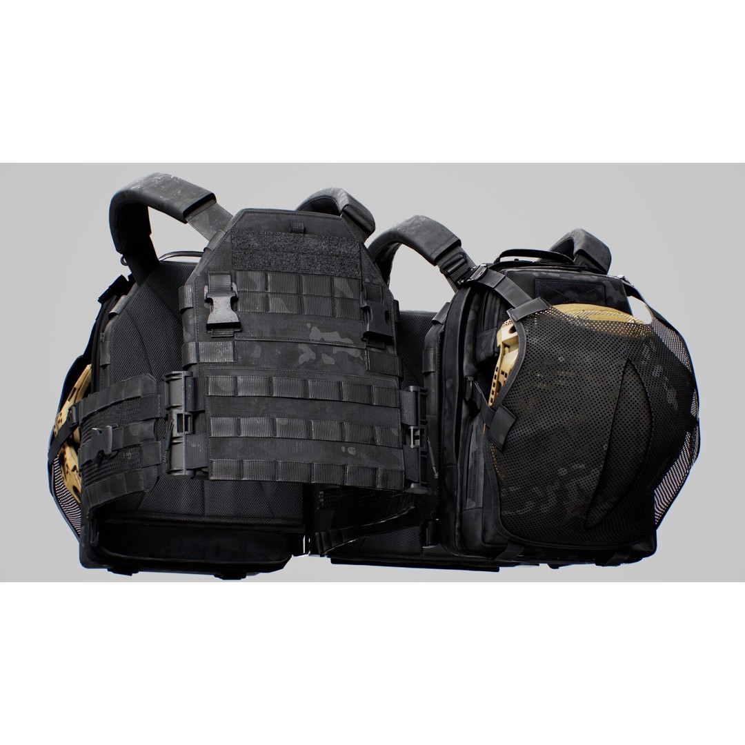 TYR Tactical PICO DSX Assaulter Plate Carrier 3D Model – Low Poly Game Ready FBX - View 17