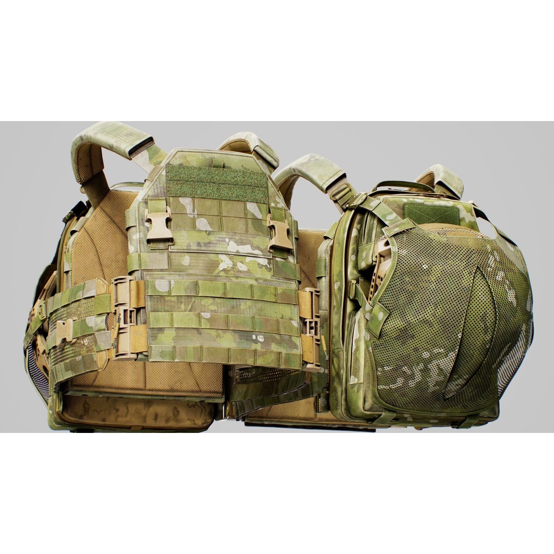 TYR Tactical PICO DSX Assaulter Plate Carrier 3D Model – Low Poly Game Ready FBX - View 18