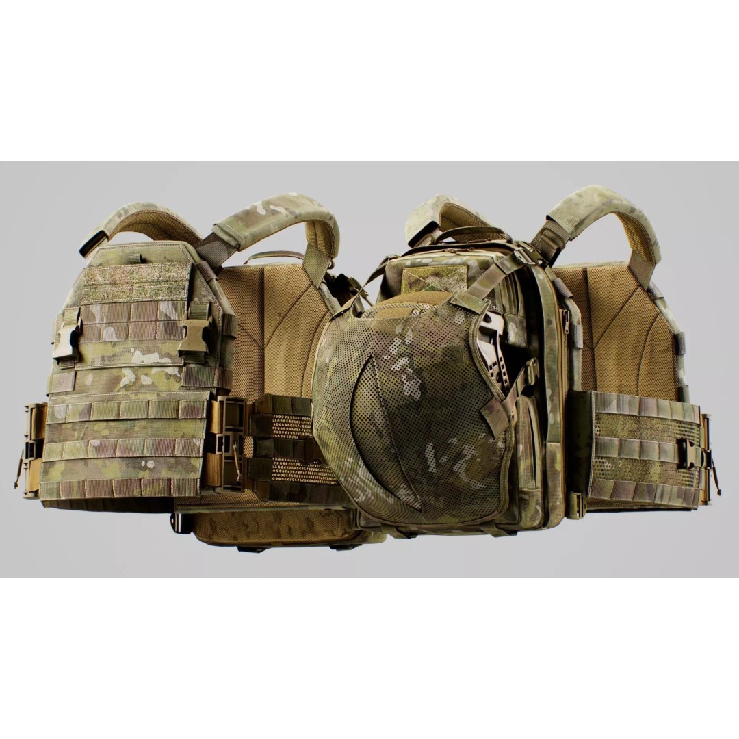TYR Tactical PICO DSX Assaulter Plate Carrier 3D Model – Low Poly Game Ready FBX - View 2