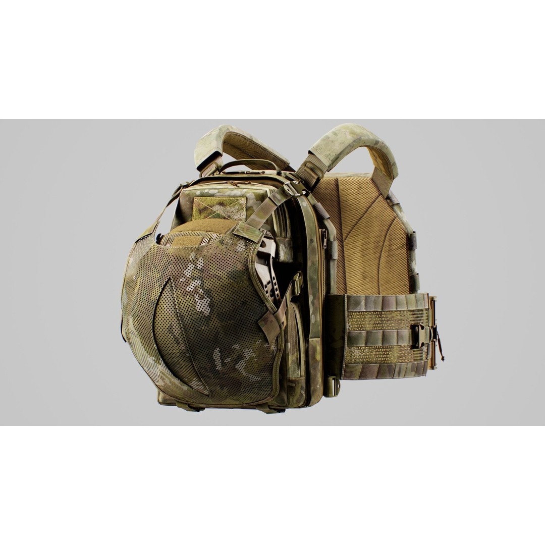 TYR Tactical PICO DSX Assaulter Plate Carrier 3D Model – Low Poly Game Ready FBX - View 4