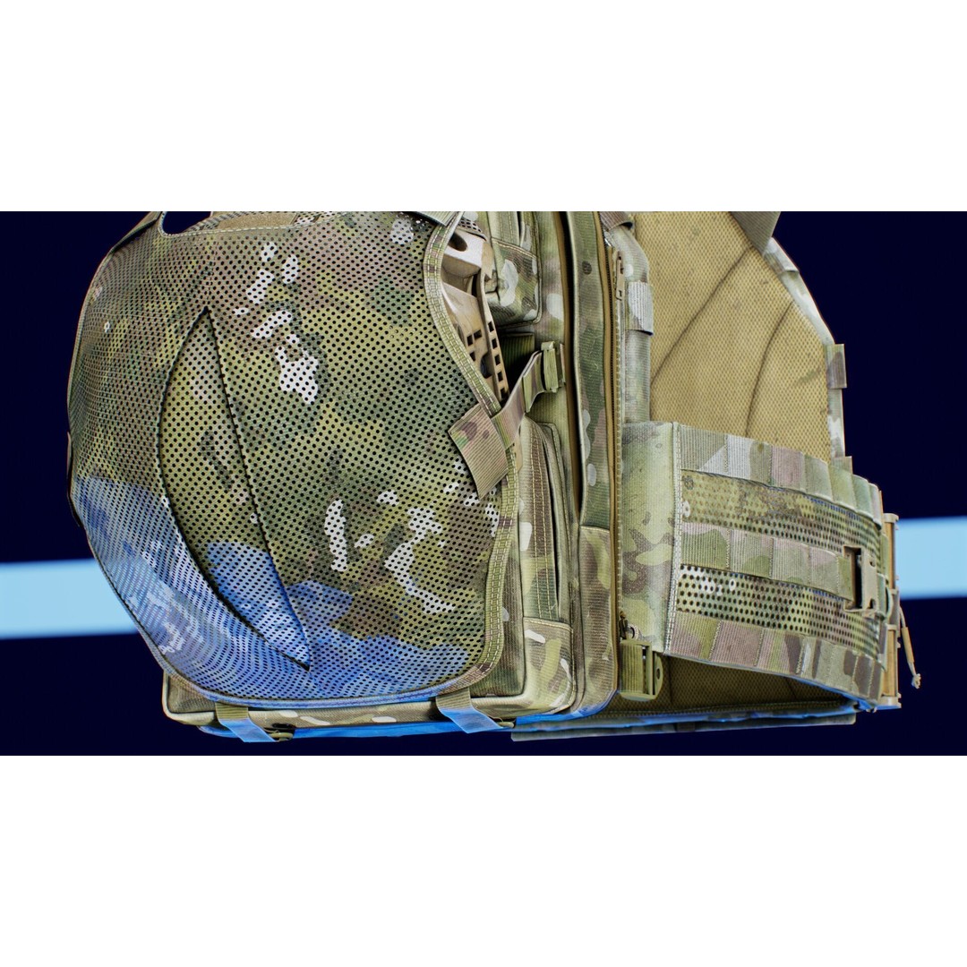 TYR Tactical PICO DSX Assaulter Plate Carrier 3D Model – Low Poly Game Ready FBX - View 7