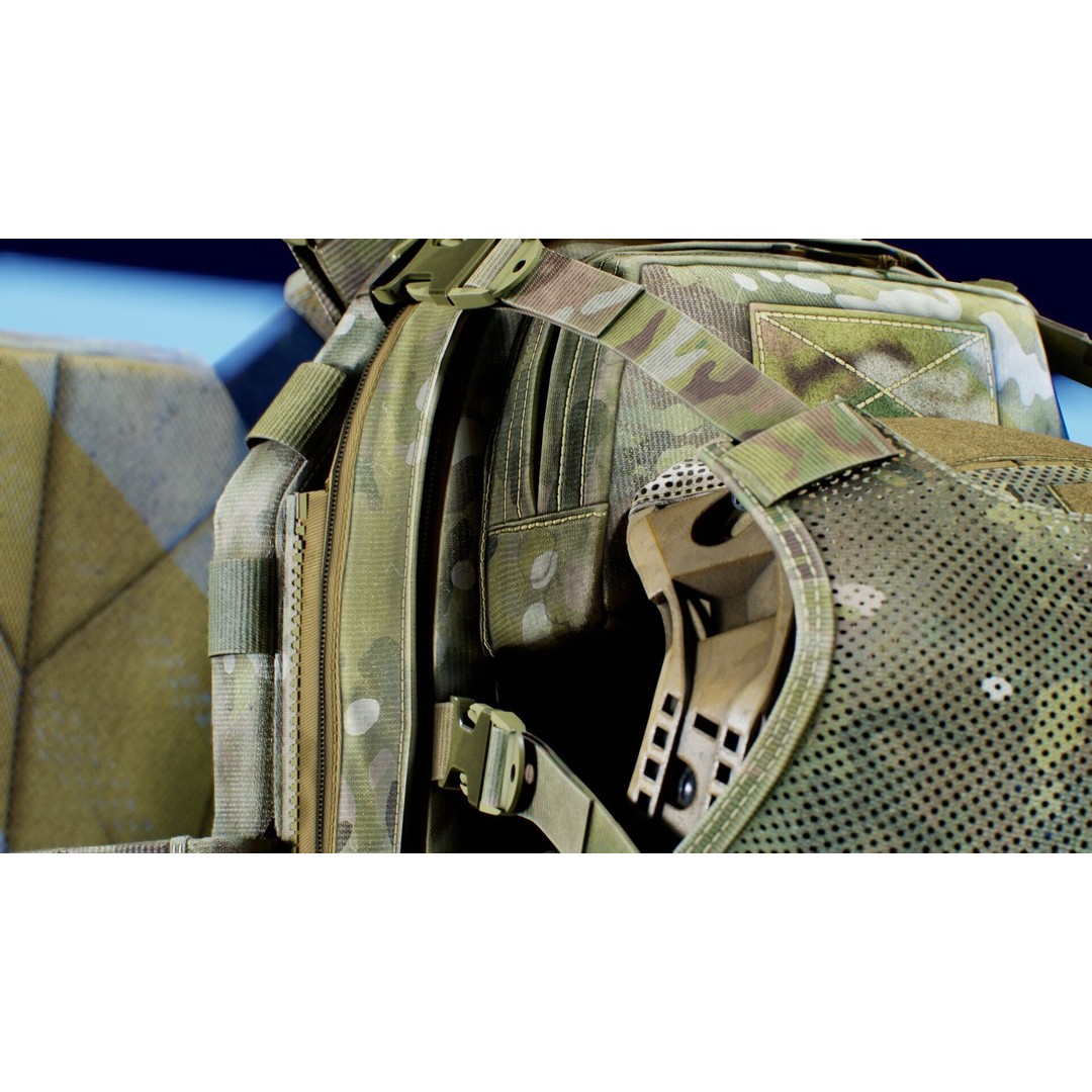TYR Tactical PICO DSX Assaulter Plate Carrier 3D Model – Low Poly Game Ready FBX - View 9