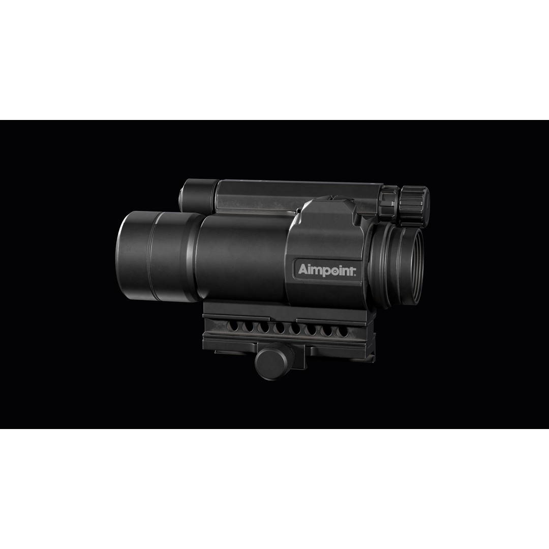 Red Dot Sight 3D Model – Low Poly Game Asset, PBR Textures, FBX - View 7