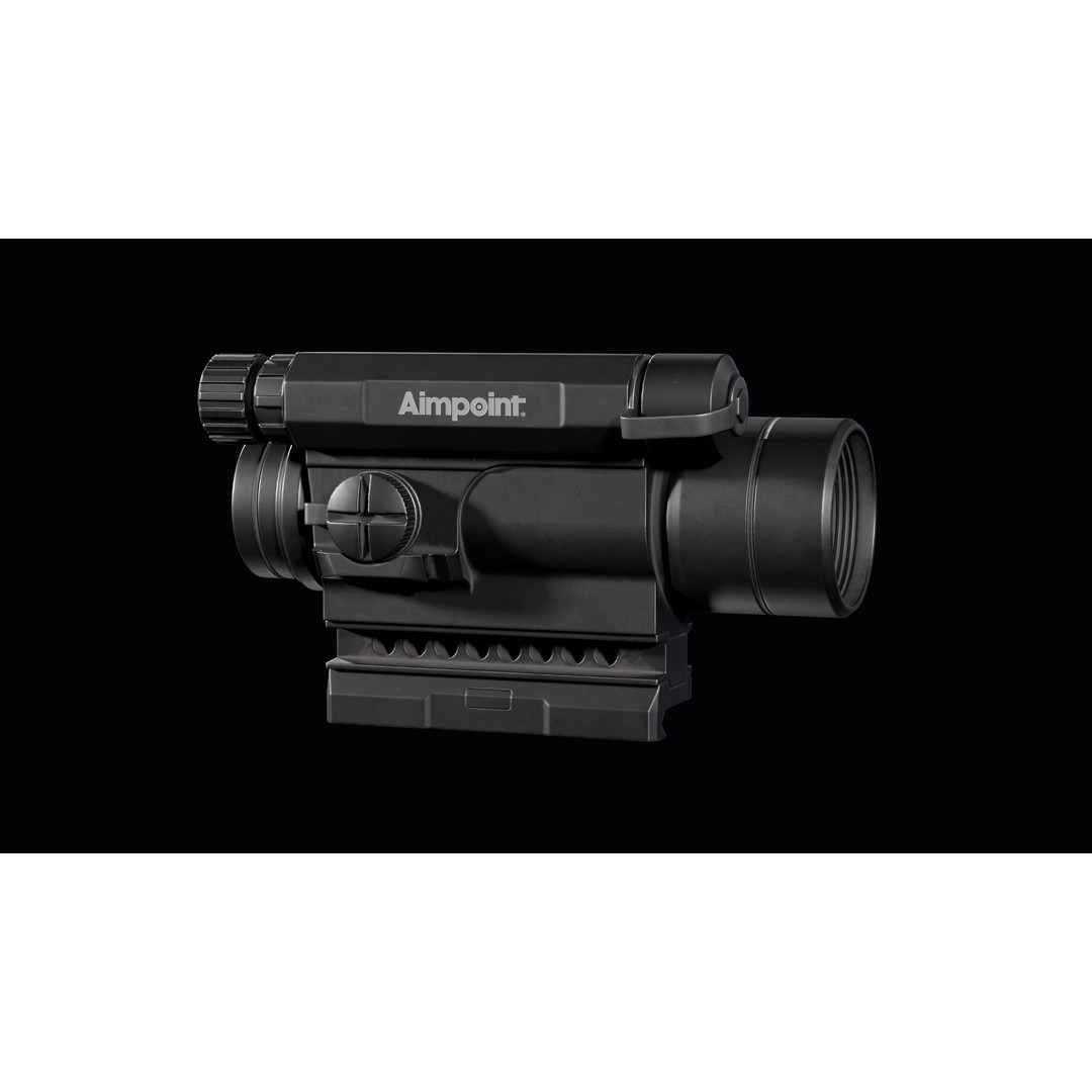 Red Dot Sight 3D Model – Low Poly Game Asset, PBR Textures, FBX - View 9