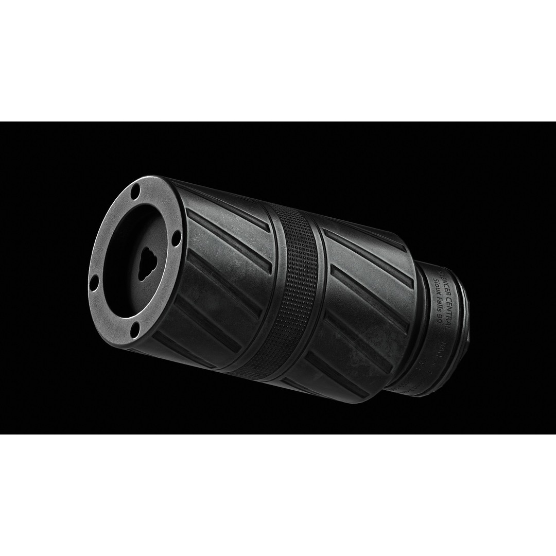Banish Speed K Silencer 3D Model – Low Poly Game Asset, FBX, PBR - View 3