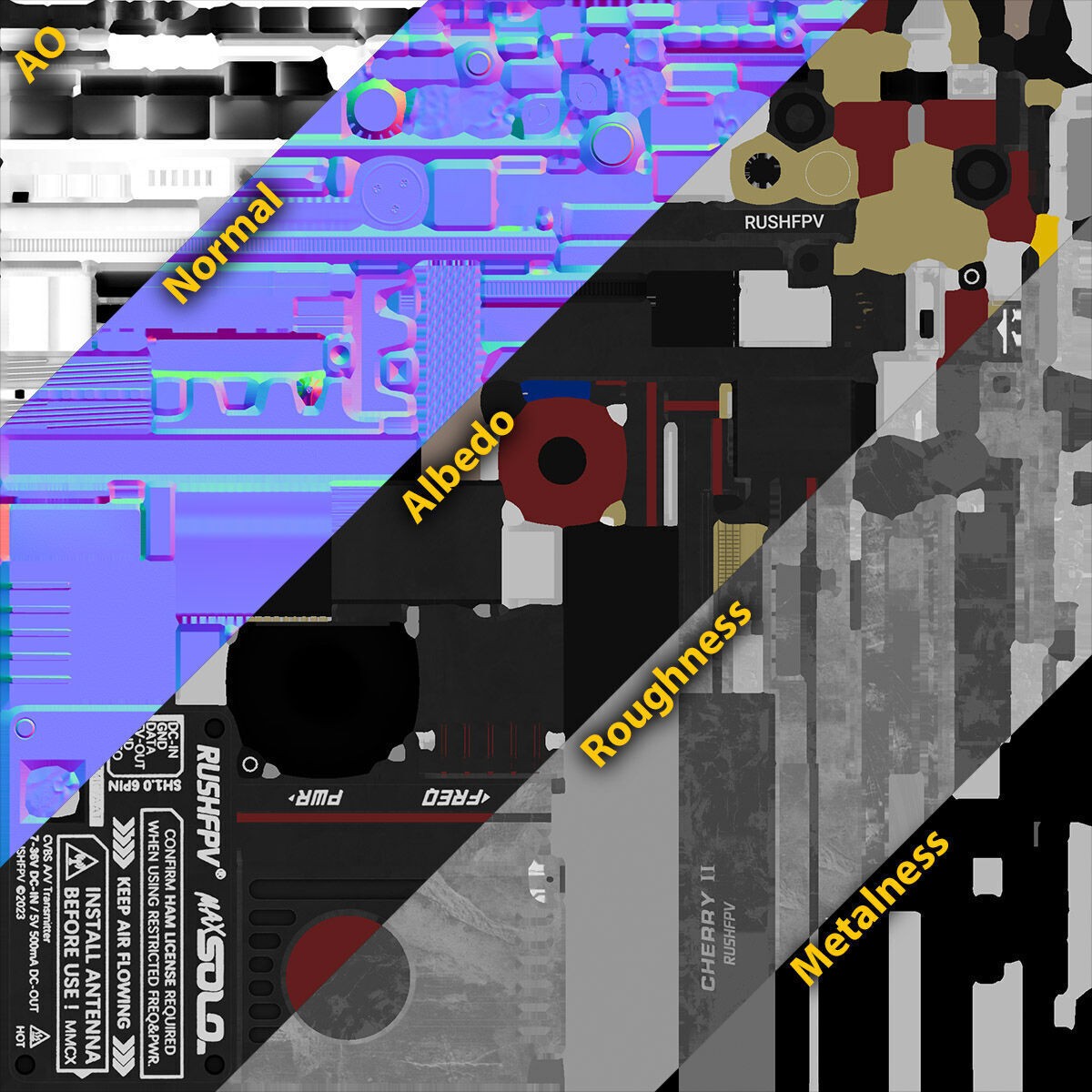 FPV Drone - Low-Poly Game-Ready 3D Model