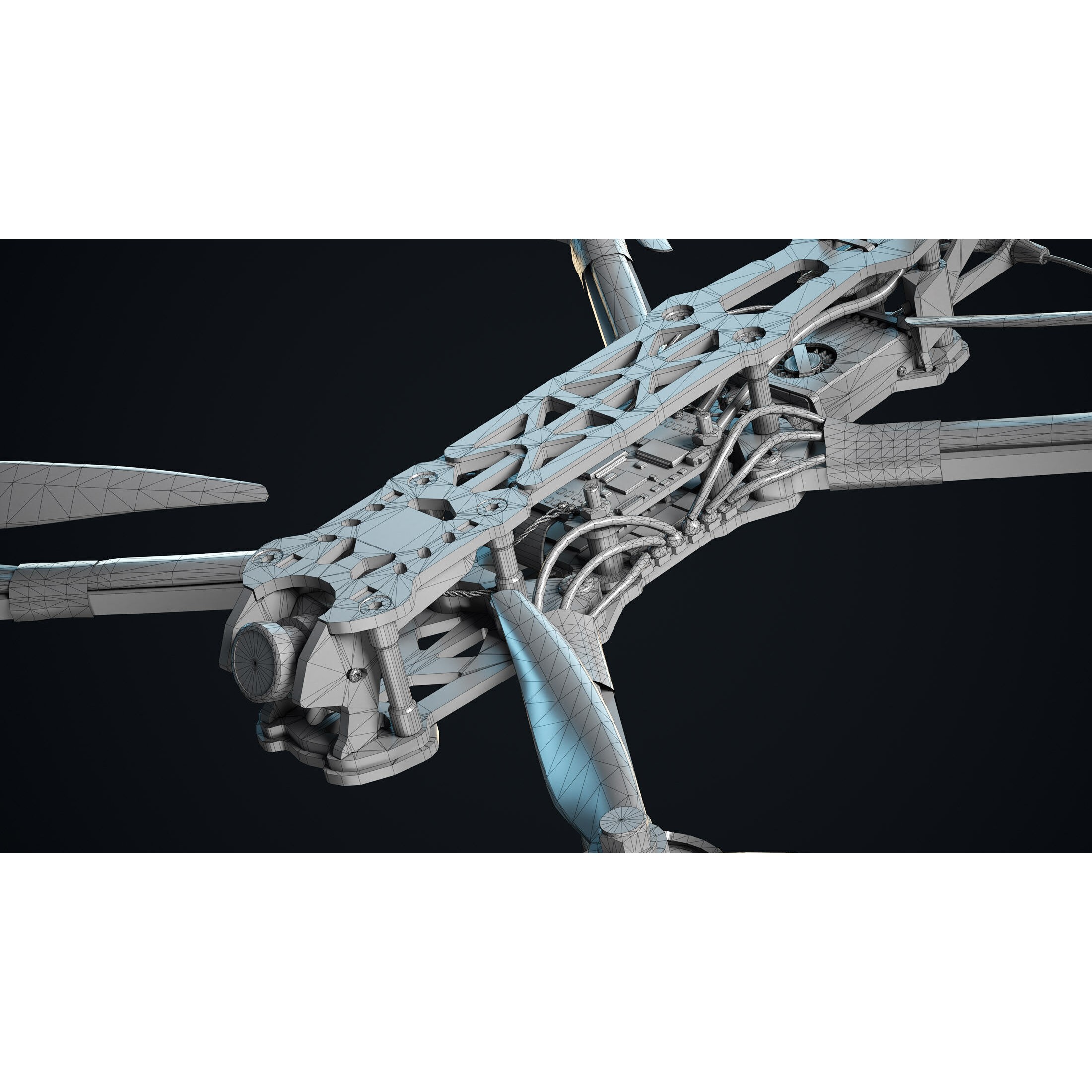 FPV Drone - Low-Poly Game-Ready 3D Model - View 12