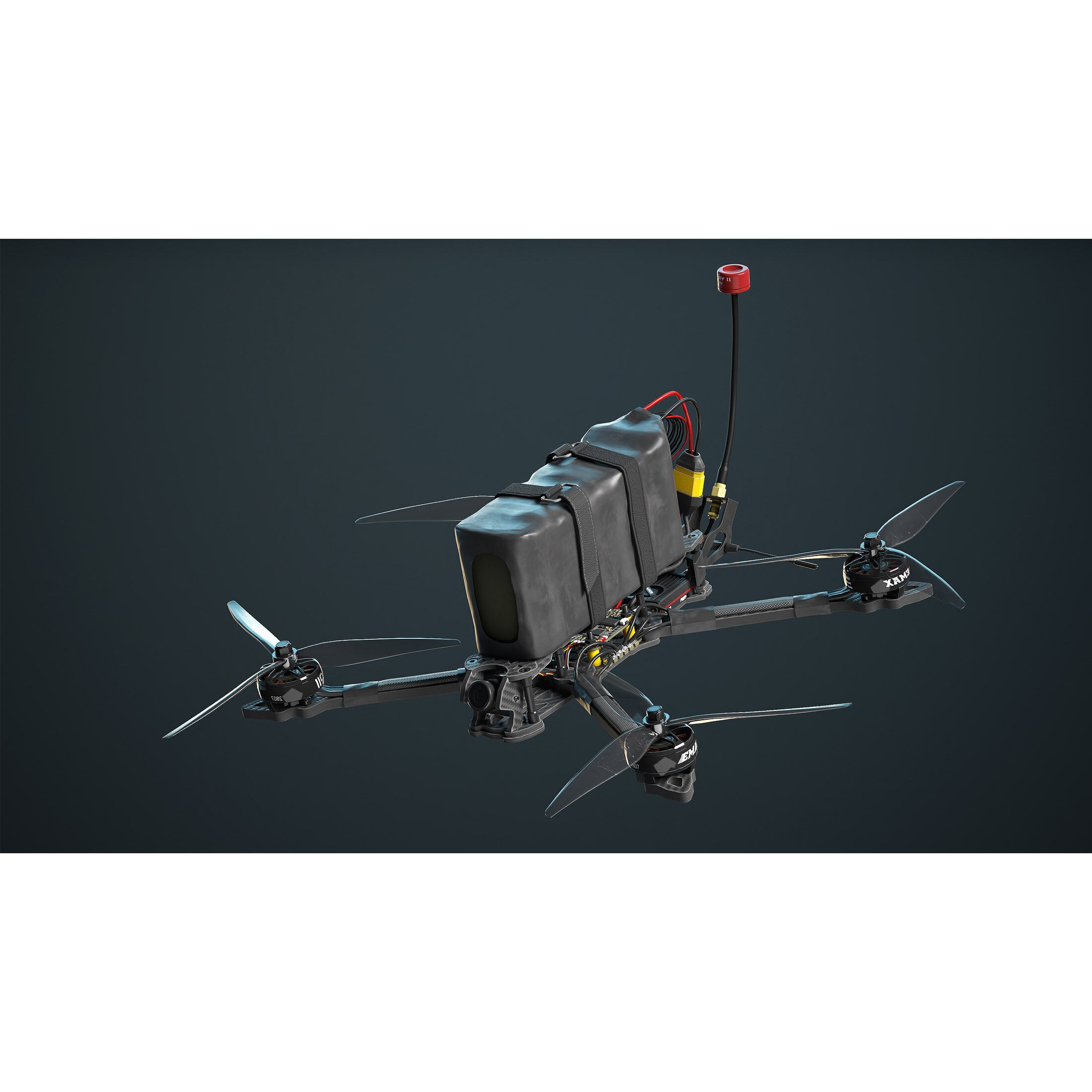 FPV Drone - Low-Poly Game-Ready 3D Model - View 3