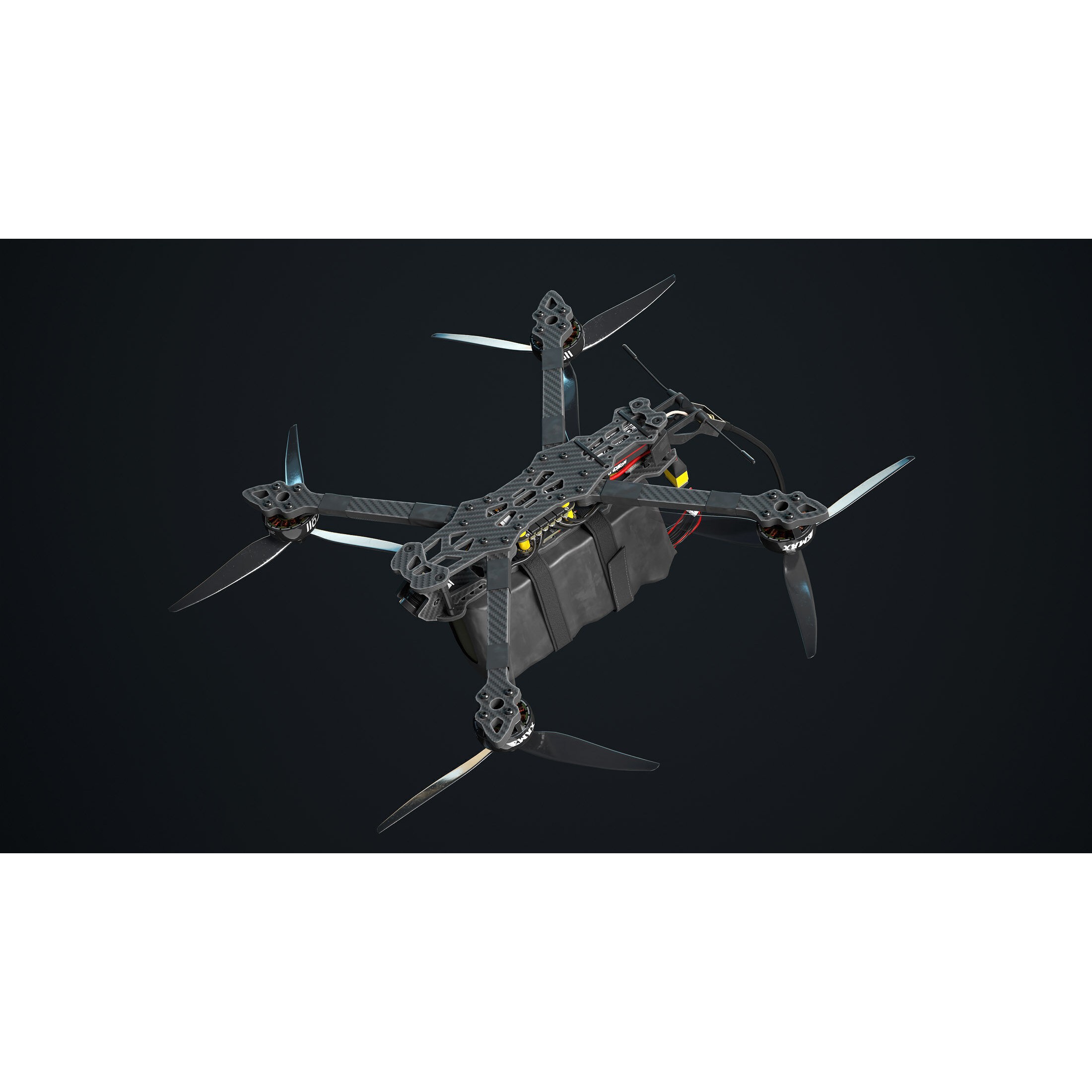 FPV Drone - Low-Poly Game-Ready 3D Model - View 5