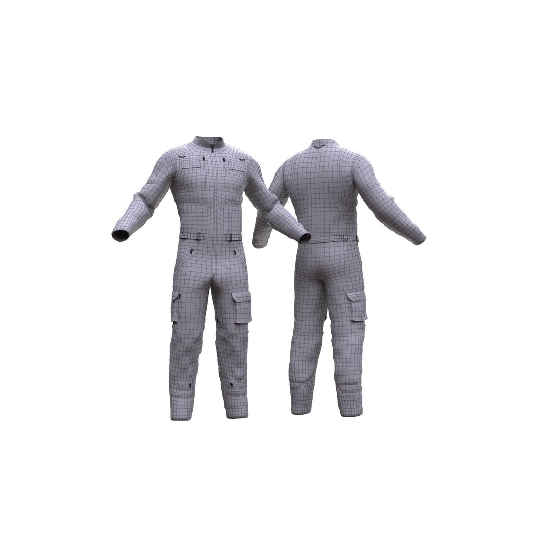 Skydiving Suit 3D Model – Rigged Low-Poly Outfit for Unreal Engine - View 12