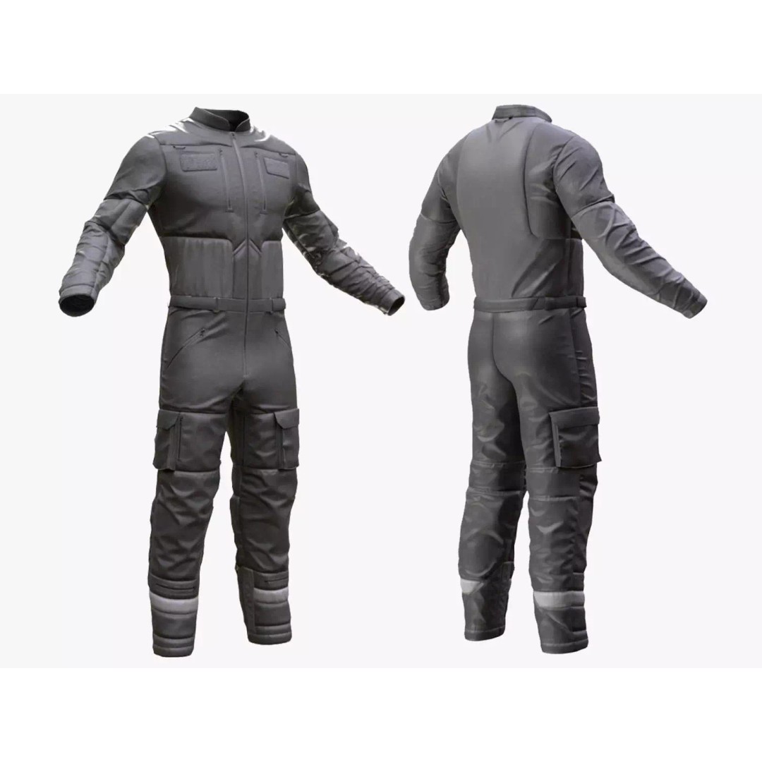 Skydiving Suit 3D Model – Rigged Low-Poly Outfit for Unreal Engine - View 2