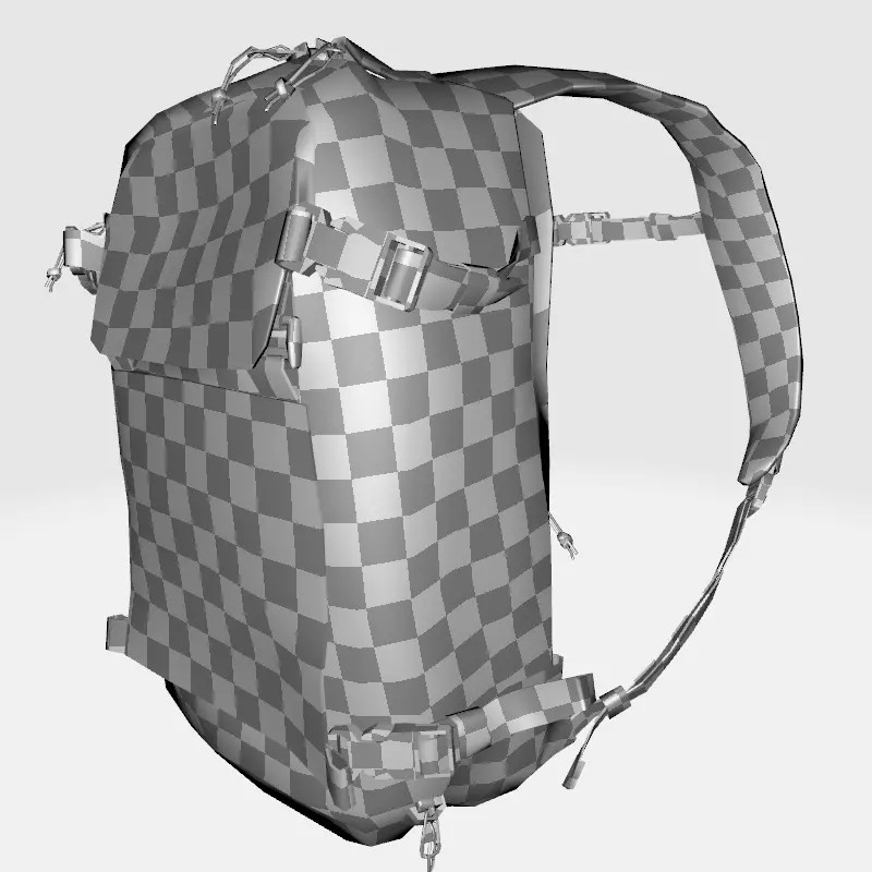 Tactical Backpack 3D Model – Low Poly Game-Ready Asset, FBX