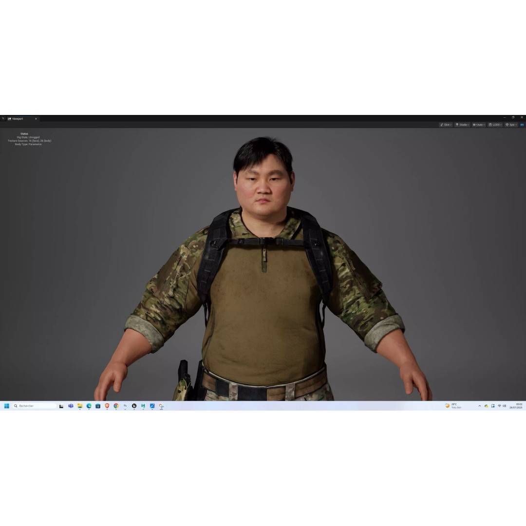 Tactical Backpack 3D Model – Low Poly Game-Ready Asset, FBX - View 13