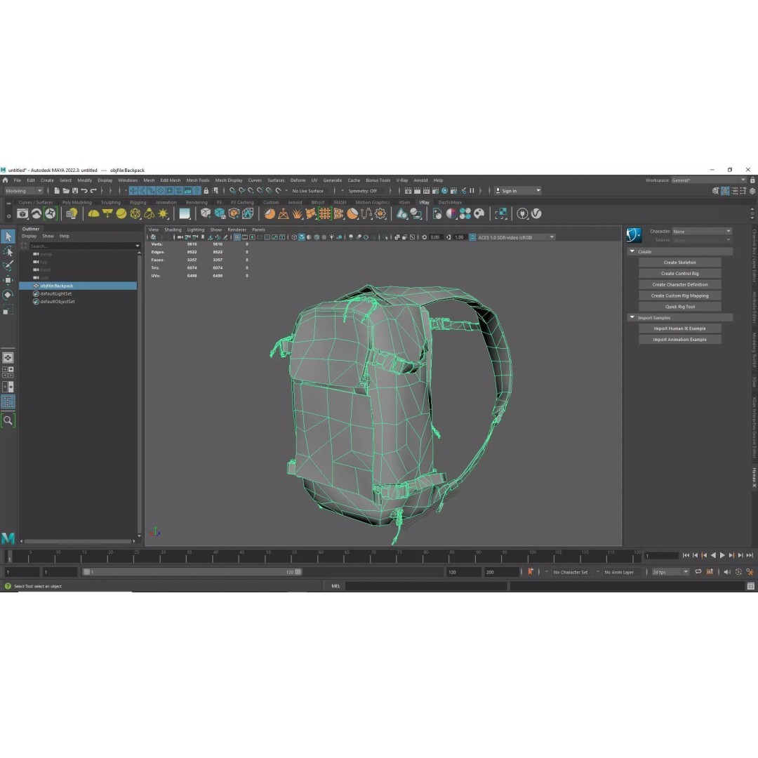 Tactical Backpack 3D Model – Low Poly Game-Ready Asset, FBX - View 14