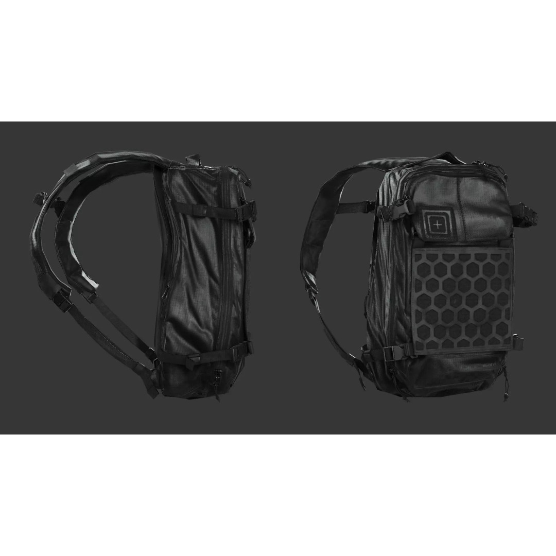 Tactical Backpack 3D Model – Low Poly Game-Ready Asset, FBX - View 8