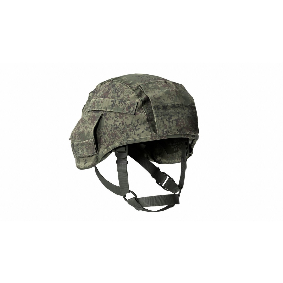 6B47 Ratnik Helmet 3D Model – Low-Poly Modular Design, FBX - View 12