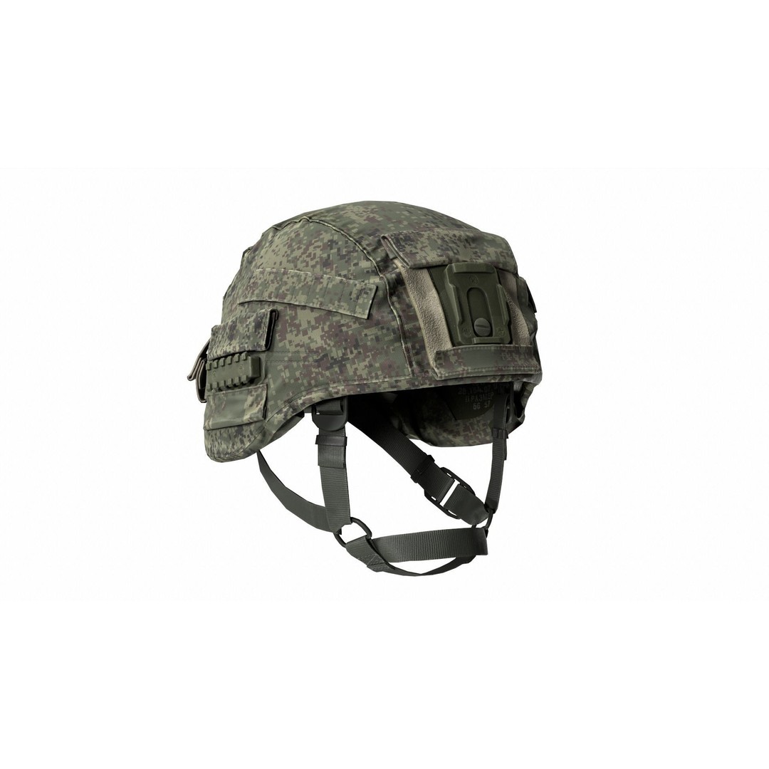 6B47 Ratnik Helmet 3D Model – Low-Poly Modular Design, FBX - View 13