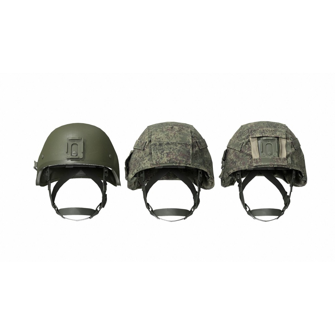 6B47 Ratnik Helmet 3D Model – Low-Poly Modular Design, FBX - View 8