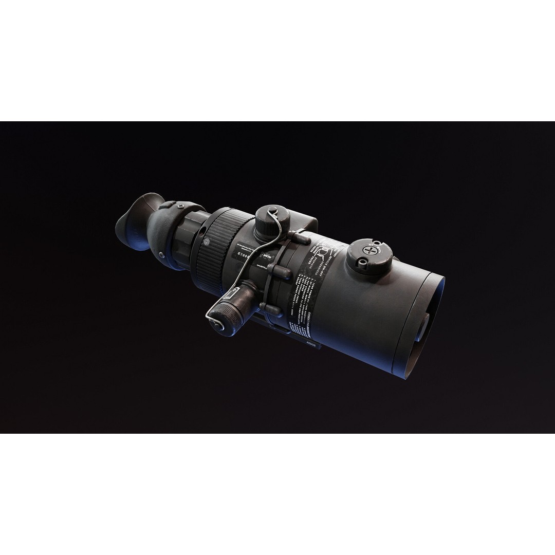 AN/PVS-4 Night Vision Scope 3D Model – Low Poly Military Asset, FBX - View 4