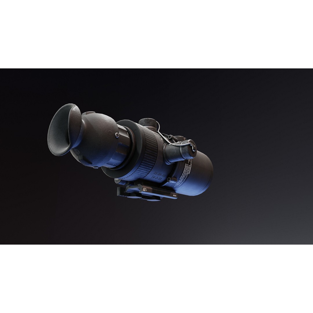 AN/PVS-4 Night Vision Scope 3D Model – Low Poly Military Asset, FBX - View 5