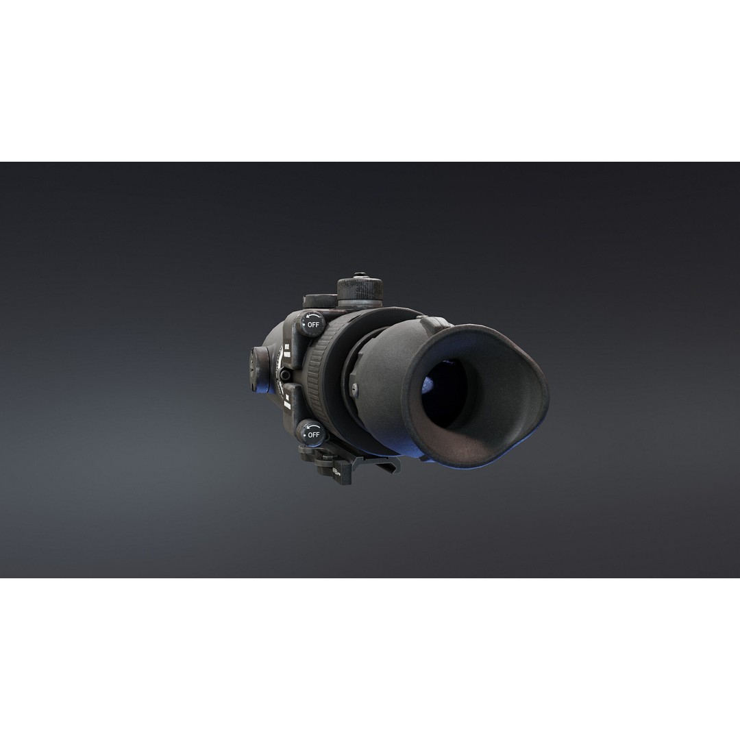 AN/PVS-4 Night Vision Scope 3D Model – Low Poly Military Asset, FBX - View 6
