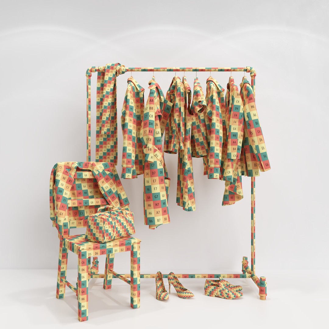 Wardrobe 3D Model – PBR Furniture Set, FBX, OBJ, Blender - View 10