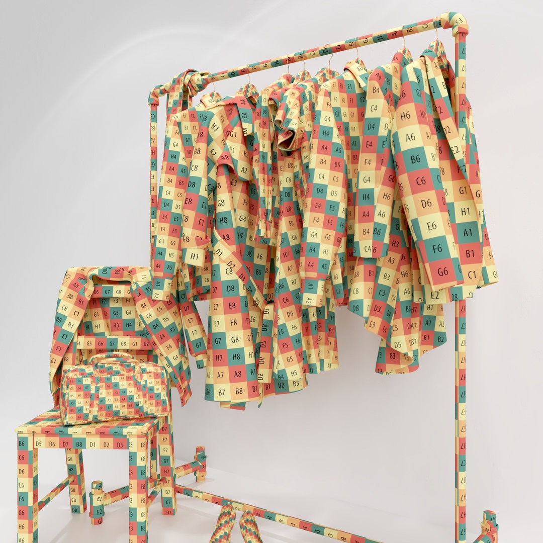 Wardrobe 3D Model – PBR Furniture Set, FBX, OBJ, Blender - View 11