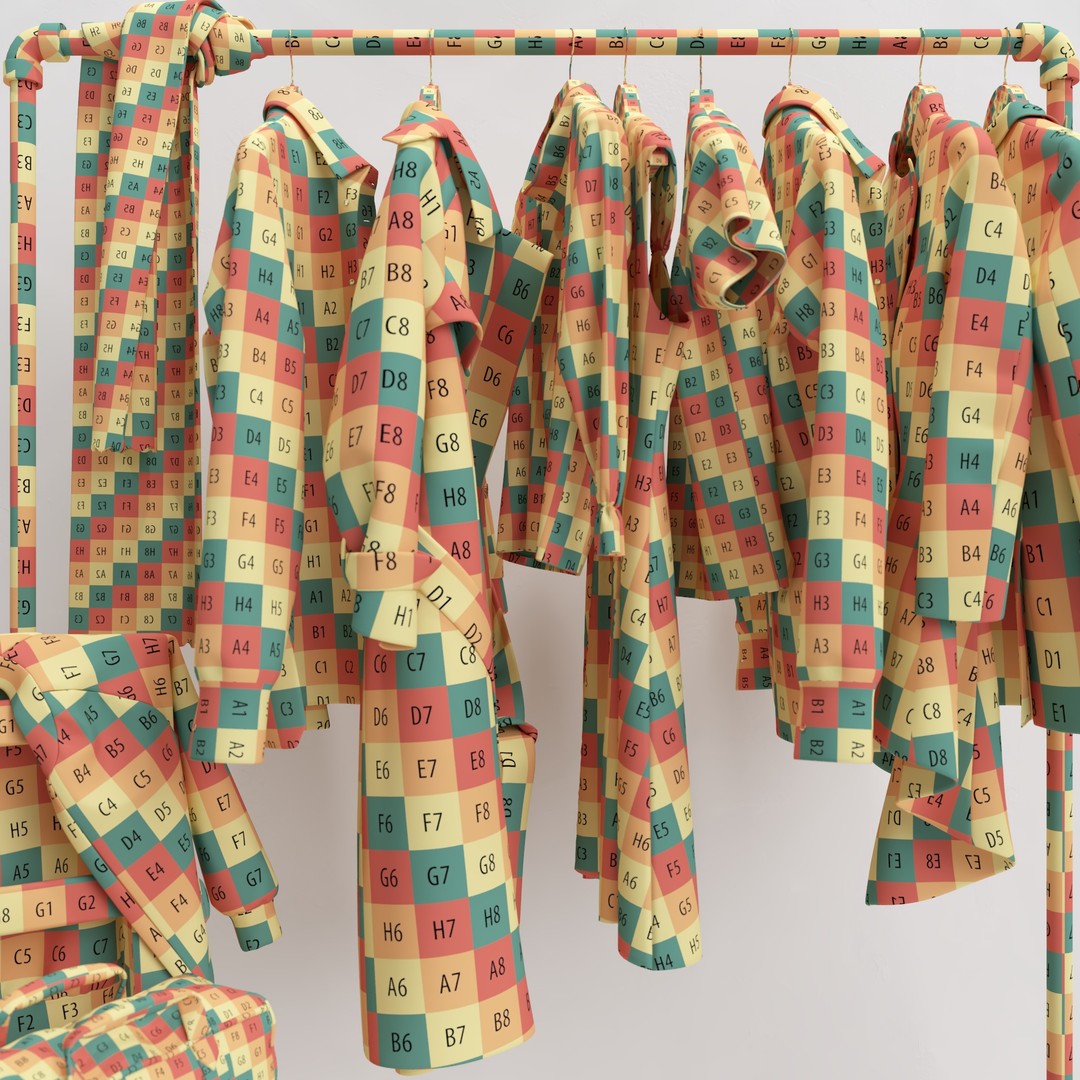 Wardrobe 3D Model – PBR Furniture Set, FBX, OBJ, Blender - View 14