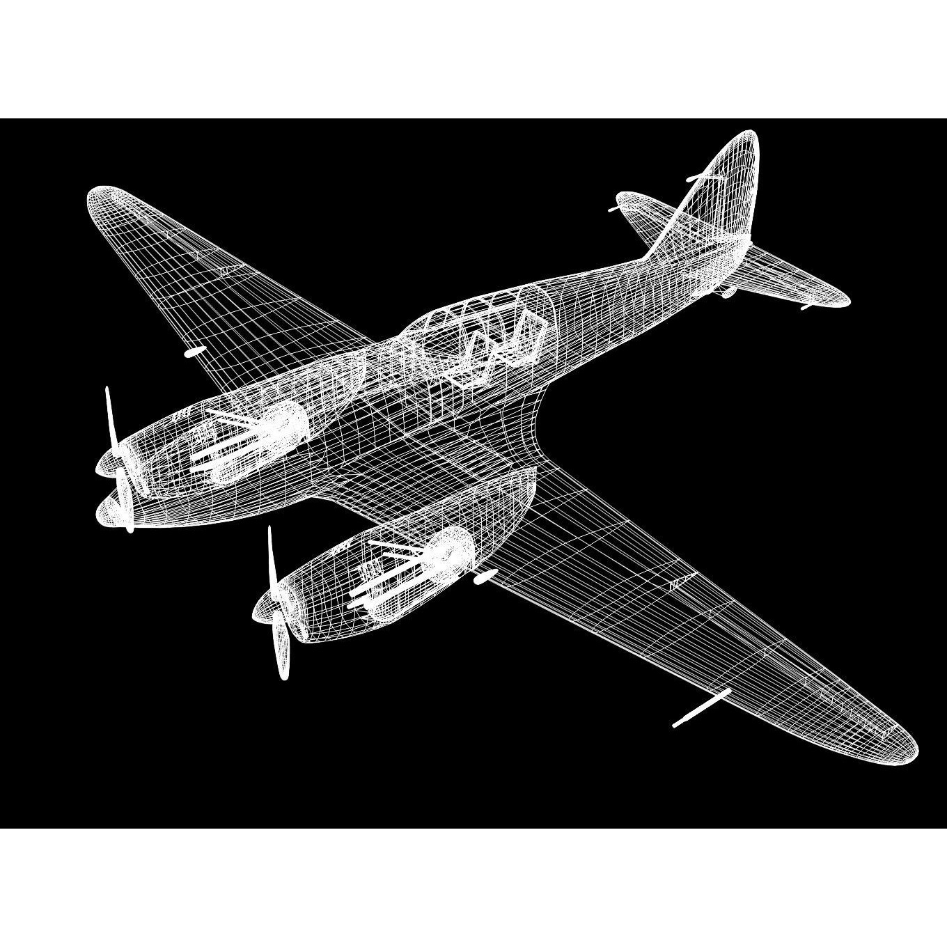 de Havilland DH88 Comet - Historic 3D Model - View 14