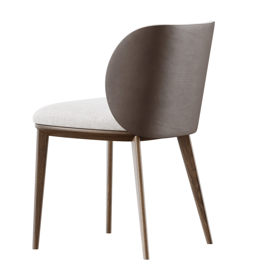 Johanna Side Chair 3D Model – Upholstered Dining Chair, FBX - View 5