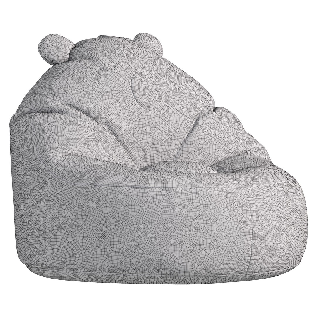 Fauteuil Ours 3D Model – Modern Armchair with PBR Textures, FBX