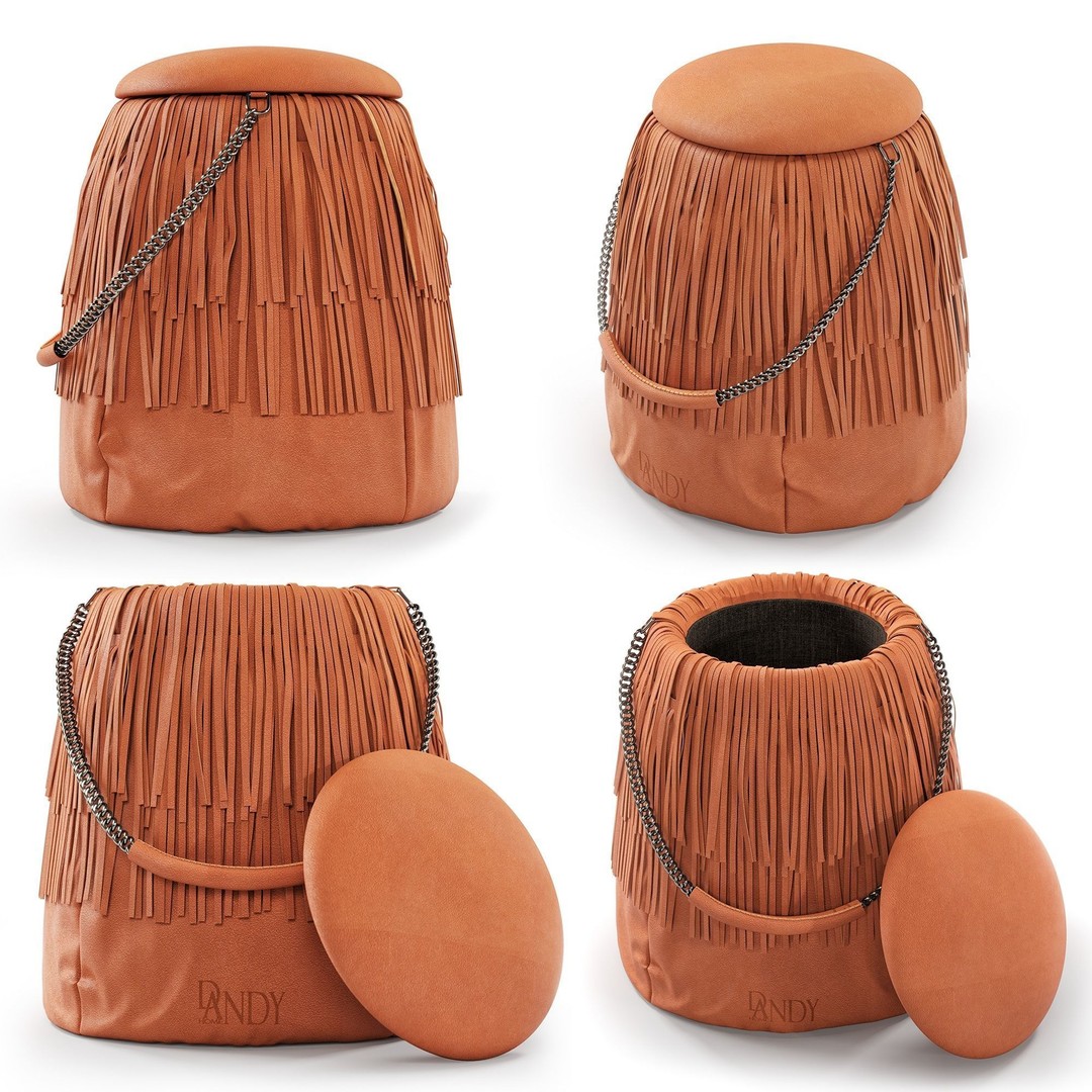 Freddie Stool 3D Model – Stylish Design with PBR Textures, FBX - View 3