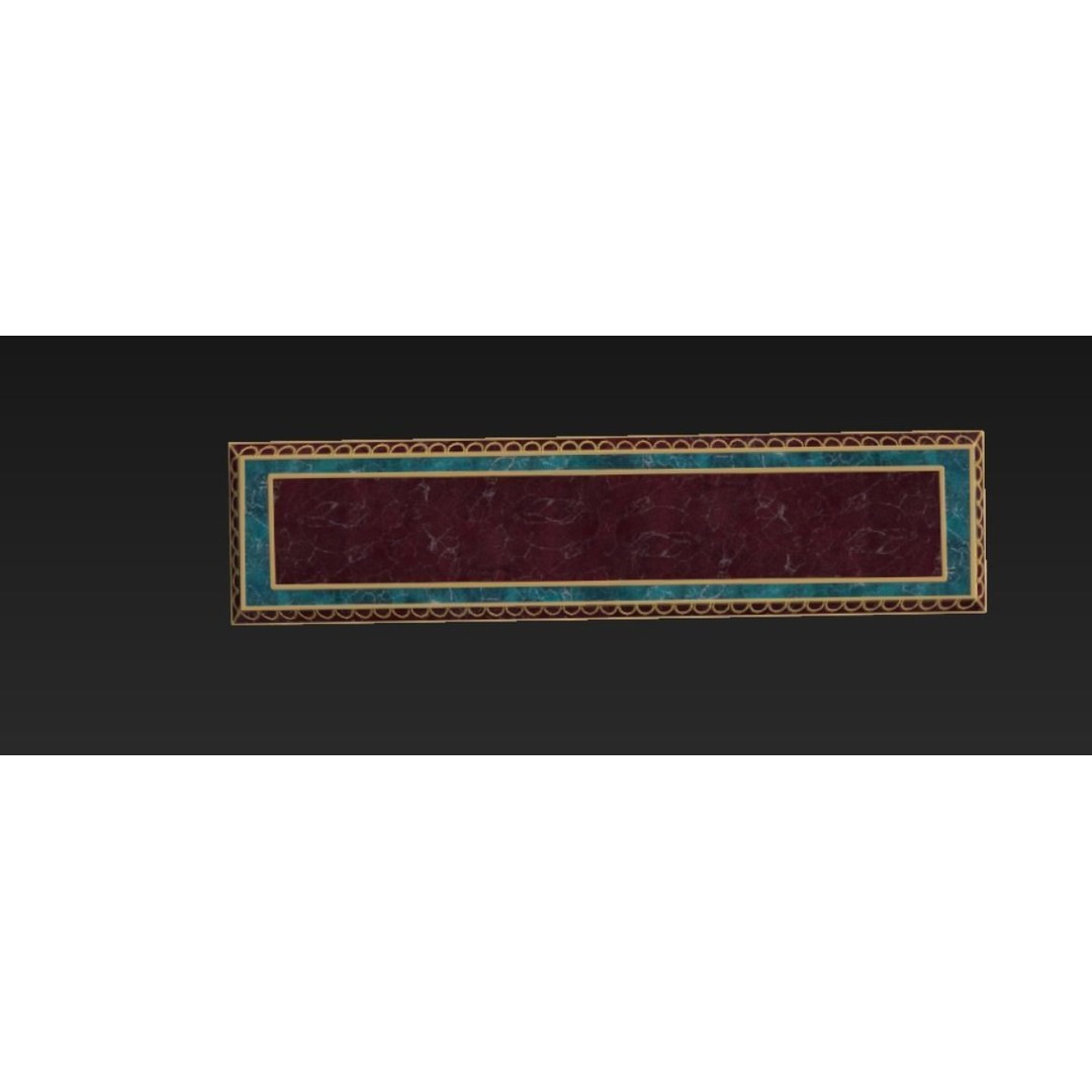 Roman Marble Bench 3D Model – Low Poly Architectural Decoration, FBX - View 16