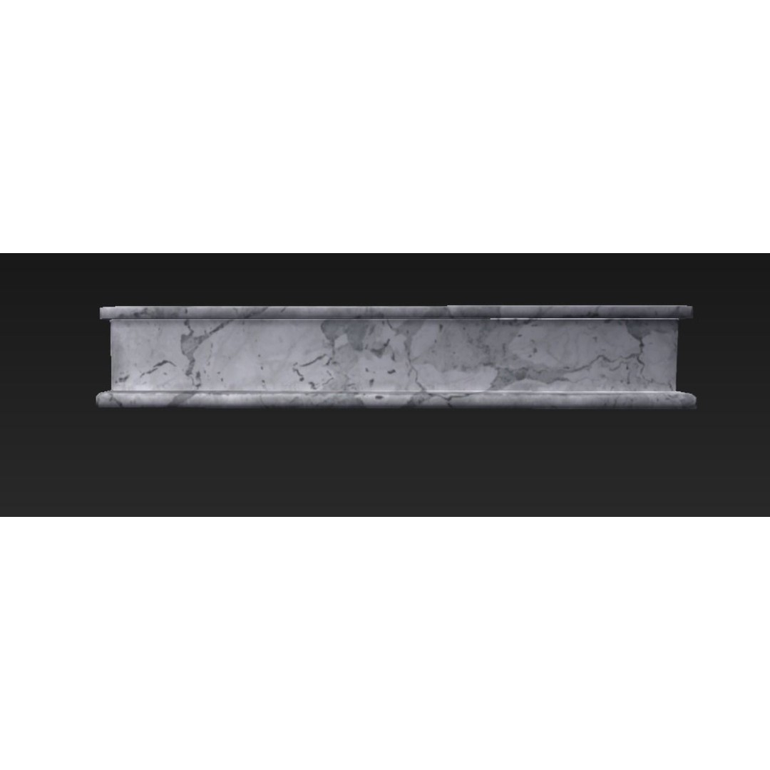 Roman Marble Bench 3D Model – Low Poly Architectural Decoration, FBX - View 22