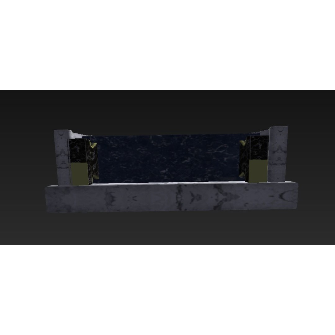 Roman Marble Bench 3D Model – Low Poly Architectural Decoration, FBX - View 25